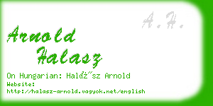 arnold halasz business card